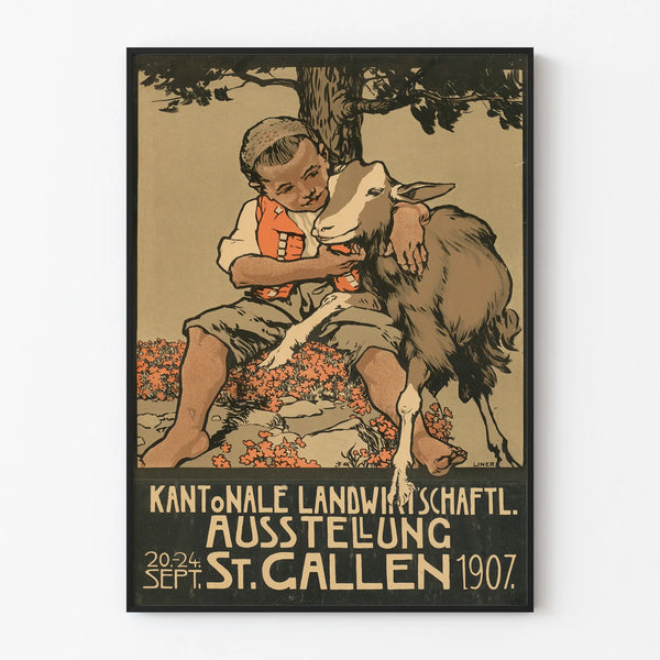 Vintage poster for the St. Gallen cantonal agricultural exhibition 1907