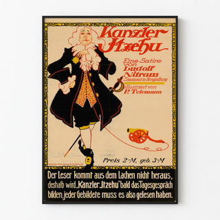 Vintage Satirical Poster Kanzler Itzehu by Ludolf Nitram