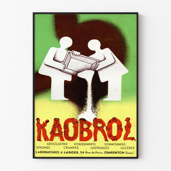 Vintage Kaobrol advertising poster - Retro wall decoration Artem Legrand