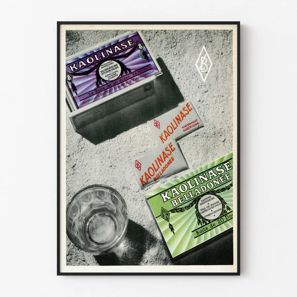 Vintage Advertising Poster Kaolinase Wall Decoration