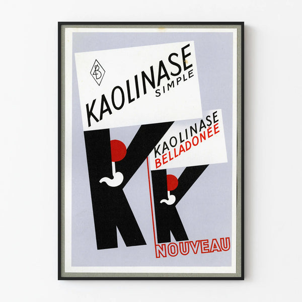 Vintage Kaolinase Belladonna Advertising Poster