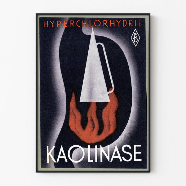 Vintage Poster Kaolinase Hyperchlorhydria - Retro Wall Decoration