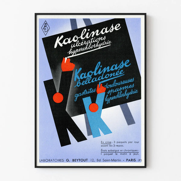Vintage Kaolinase Advertising Poster - Retro Wall Decoration