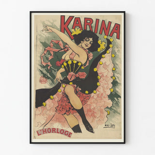 Vintage poster Karina The clock by Louis Oury