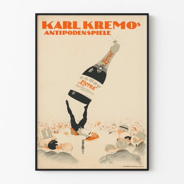 Vintage advertising poster Karl Kremos Antipodenspiele Extra Matheus Müller