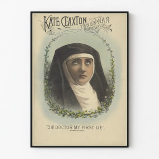 Vintage poster of Kate Claxton Two Orphan Combination
