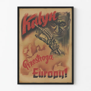 Wall Poster Katyn Warning to Europe Vintage Design