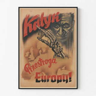 Decorative poster Katyn warning for Europe