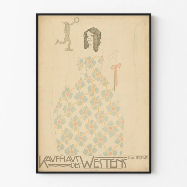 Vintage poster of Kaufhaus des Westens Berlin for wall decoration