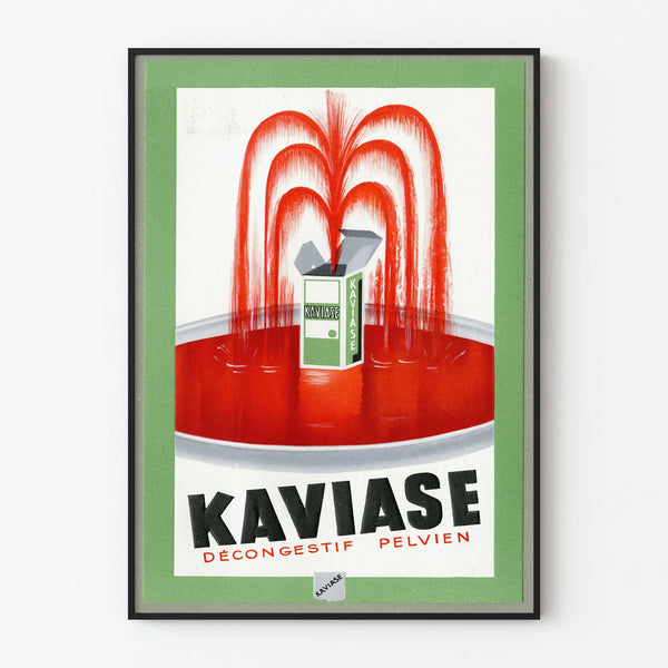 Vintage Poster KAVIase Pelvic Decongestant - Retro Wall Decoration