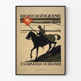 Czechoslovakian military vintage poster in France