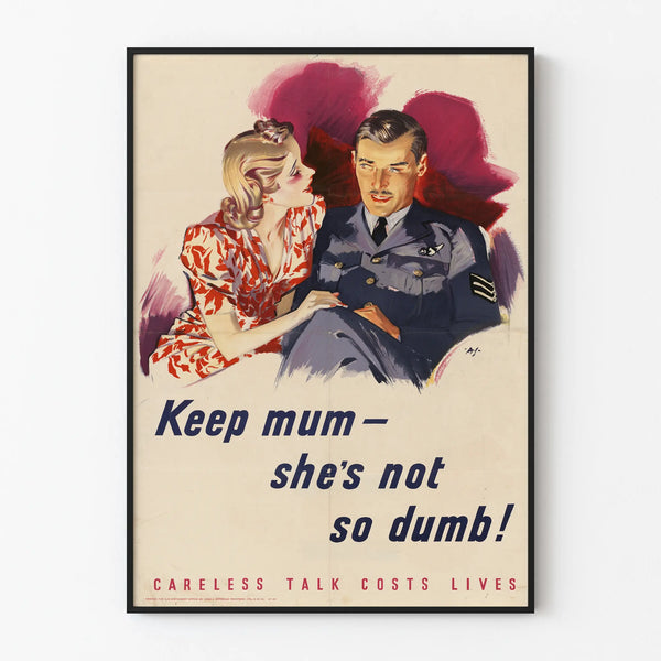 Vintage Keep Mum Poster - Retro Awareness Wall Decoration