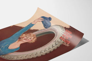 Vintage Kelly Springfield advertising poster - Keep Smiling with Kellys