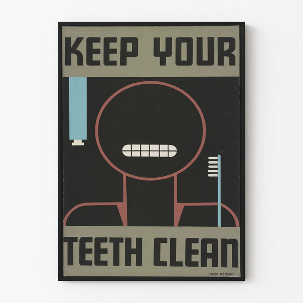 Vintage poster Keep Your Teeth Clean for wall decoration