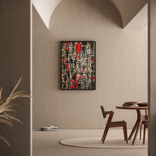 Pop Art Painting - Abstract Figures | Art print Wall Decoration Painting poster copy