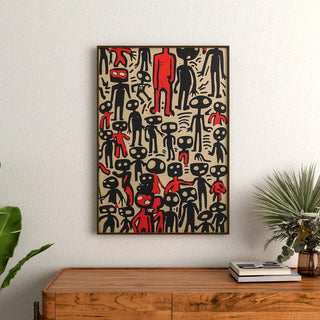 Pop Art Painting - Abstract Figures | Art print Wall Decoration Painting poster copy
