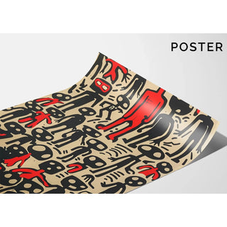 Pop Art Painting - Abstract Figures | Art print Wall Decoration Painting poster copy