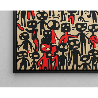 Pop Art Painting - Abstract Figures | Art print Wall Decoration Painting poster copy