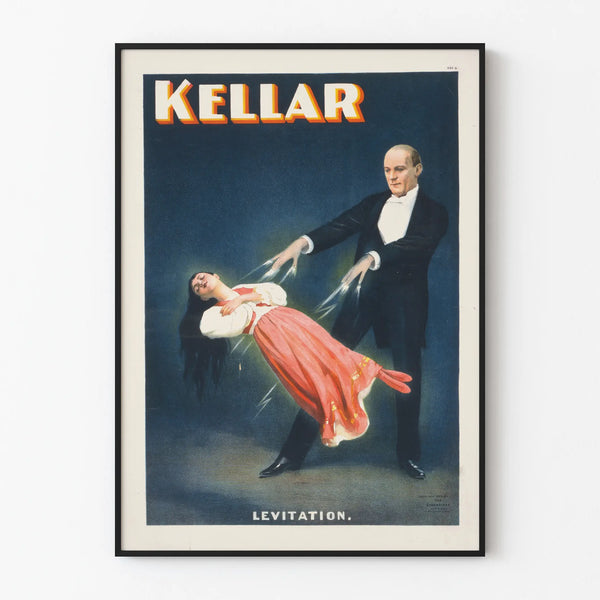 Vintage poster Kellar Levitation - Magical wall decoration