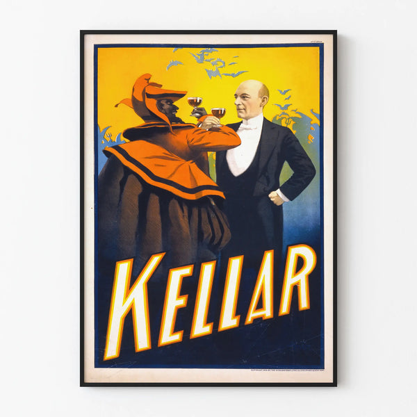 Vintage Kellar poster, magic and illusion wall decor
