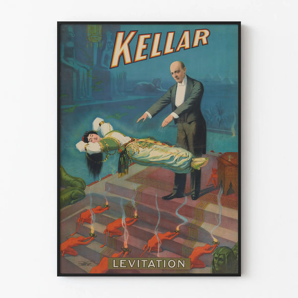 Vintage poster Kellar Levitation - Magical wall decoration