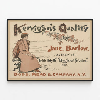 Vintage poster Kerrigan's Quality by Jane Barlow — framed artwork on a wall