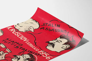 Political Poster of Khrushchev and Stalin 1956-1957
