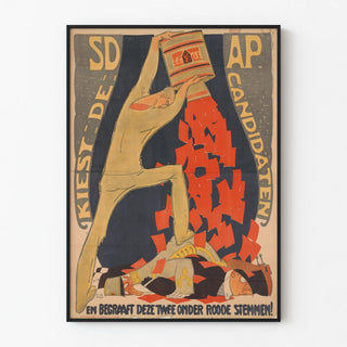 Vintage Electoral Poster SDAP Art Deco Style