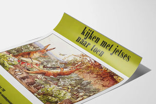 Vintage music and nature poster with rabbits