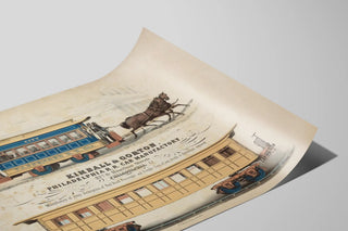 Vintage Poster of Kimball & Gorton Railroad Carriage Philadelphia — artwork view