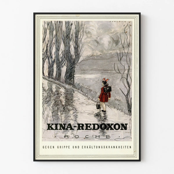 Vintage Kina-Redoxon Roche poster retro wall decoration