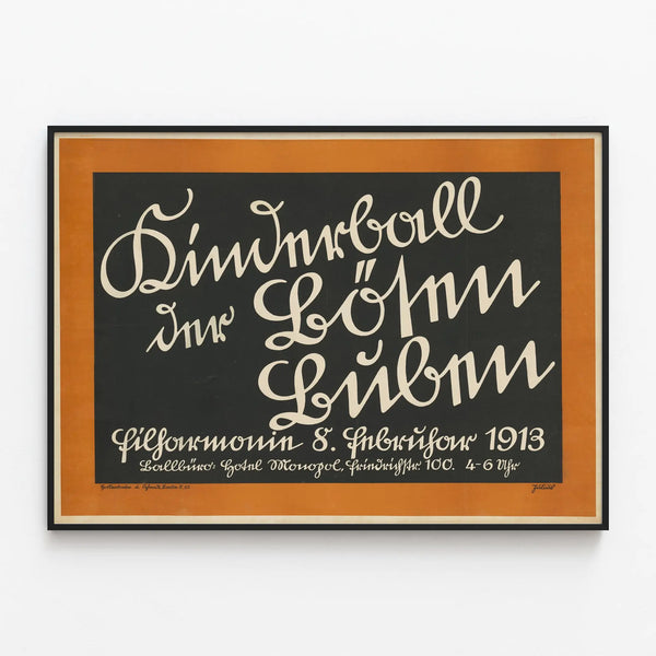 Vintage poster Kinderball Der Bosen Buben 1913 - Graphic wall decoration — framed artwork on a wall