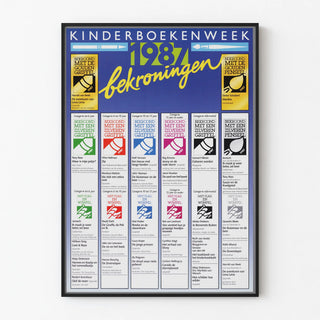 Decorative Kinderboekenweek 1987 poster - Children's literary awards poster