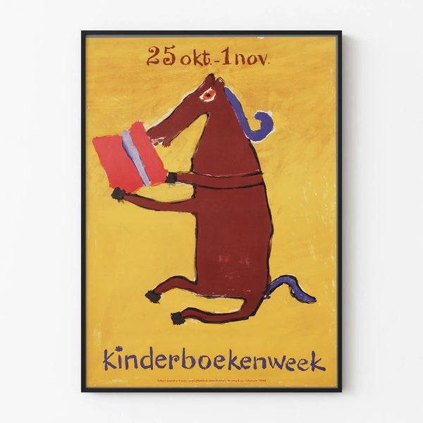 Vintage Kinderboekenweek 1958 Poster for Children's Wall Decoration