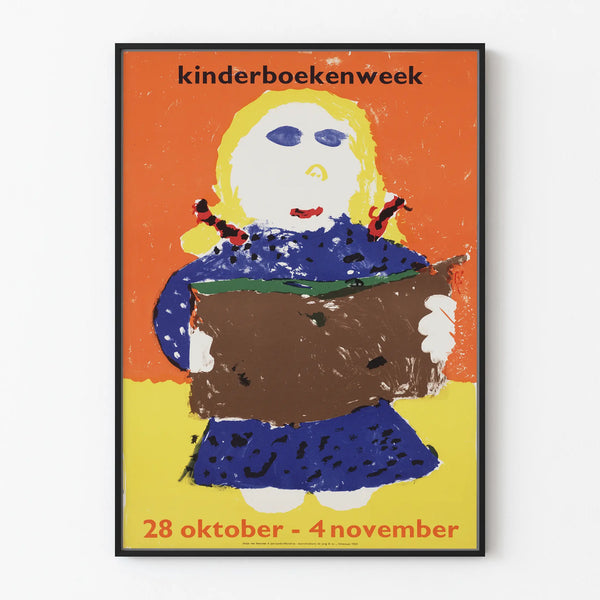 Vintage Kinderboekenweek 1959 poster for children's wall decoration