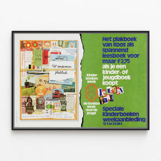 Vintage Kinderboekenweek Poster - Children's Book Week — framed artwork on a wall