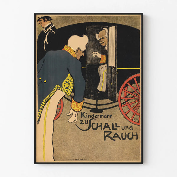 Vintage poster Kindermann zu Schall und Rauch - Retro wall decoration