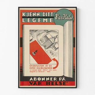 Vintage Norwegian health poster