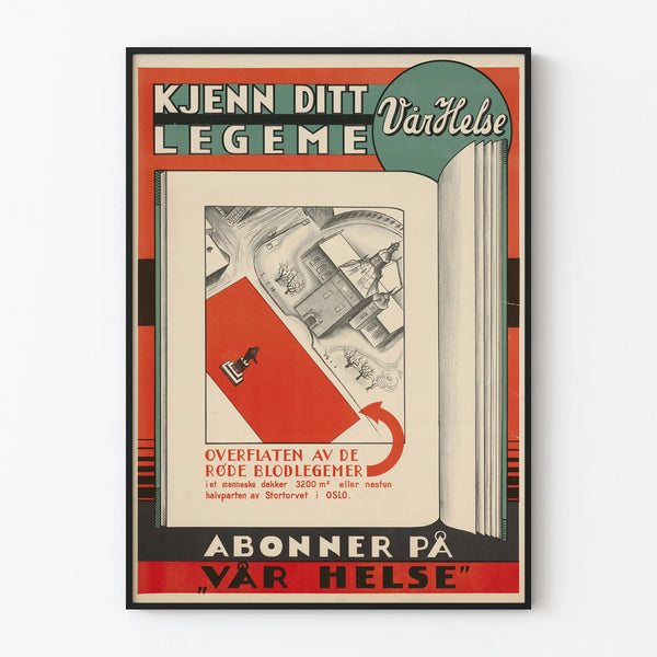 Vintage Norwegian health poster