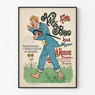Vintage poster Kneipp Brød de la Boulangerie A. Hansen