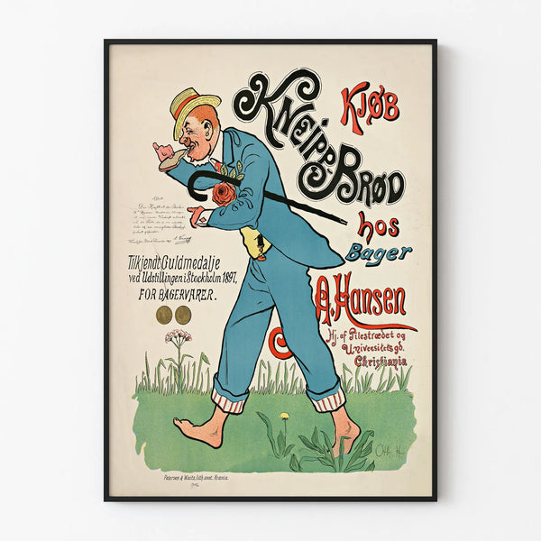 Vintage poster Kneipp Brød de la Boulangerie A. Hansen