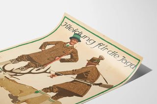 Vintage hunting poster - hunting clothing by Herrmann Hoffmann Berlin