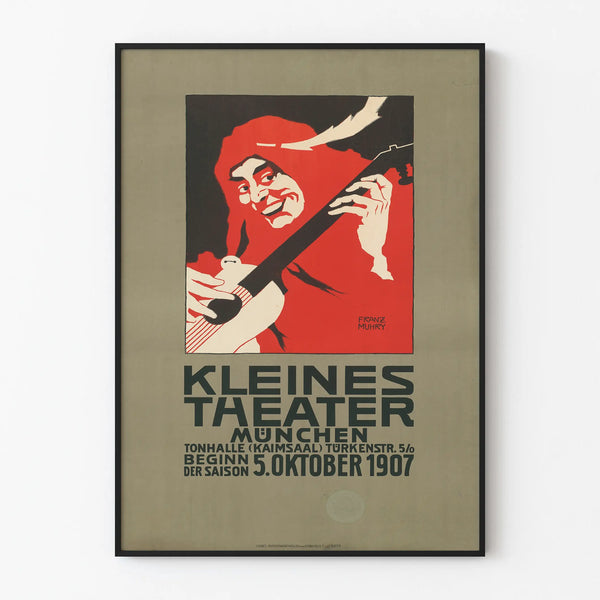 Vintage theater poster Kleine Theater München 1907