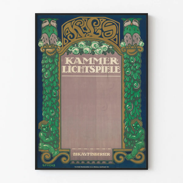 Decorative poster Kammer Lichtspiele - Art Nouveau style