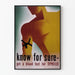 Vintage poster raising awareness about the syphilis blood test