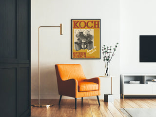 Vintage Advertising Poster Optician Koch Zurich Quality