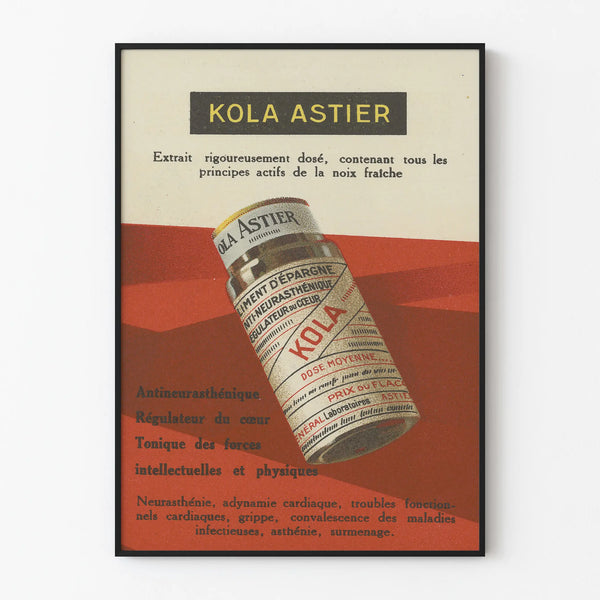 Vintage Kola Astier Poster - Retro Medicine Wall Decoration