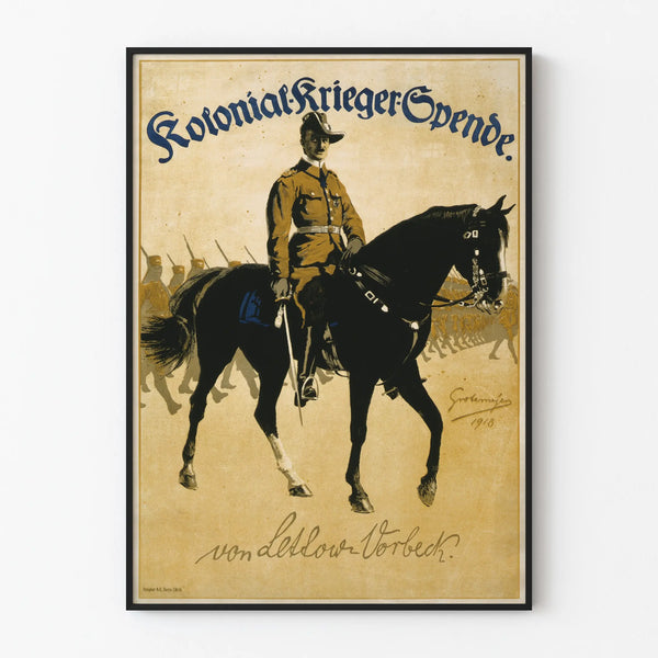 Vintage decorative poster Kolonial Krieger Donation