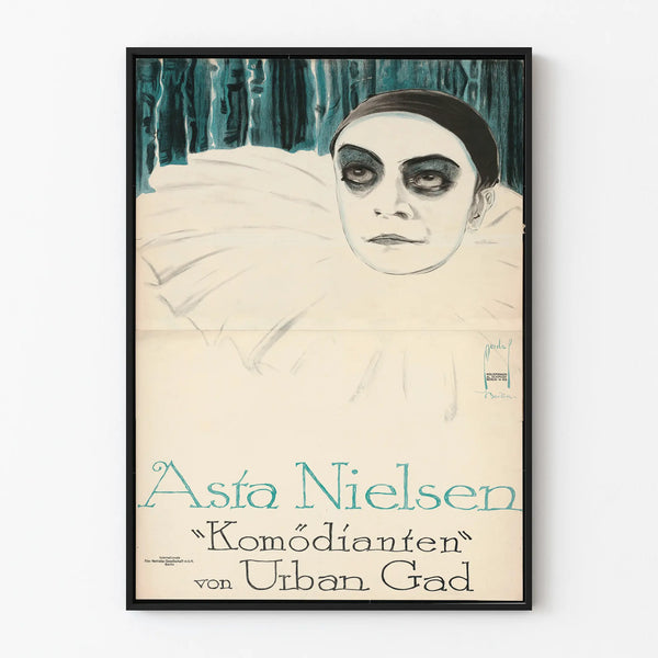 Vintage poster of Komödianten by Urban Gad with Asta Nielsen