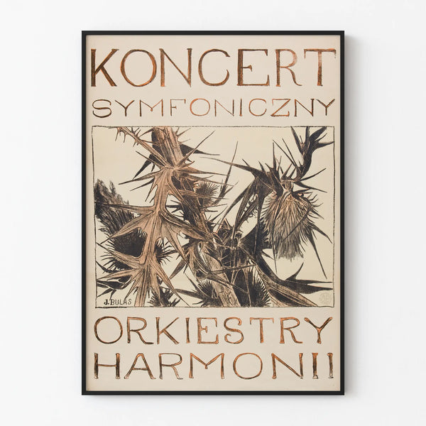 Vintage concert poster symphonic orkiestry harmonii